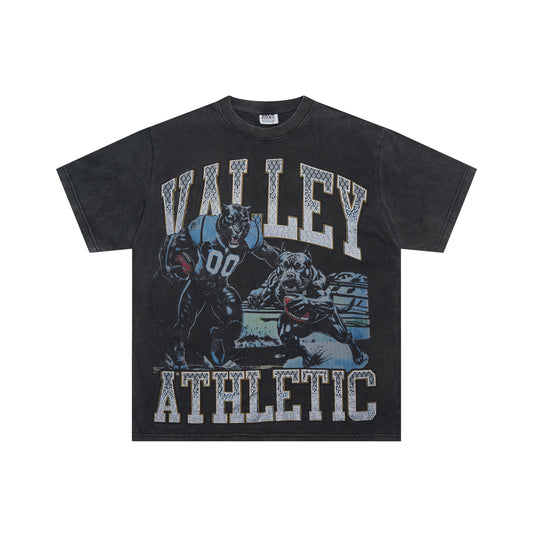 Valley Athletic Vintage Graphic Tee – Panther & Bulldog Football Design