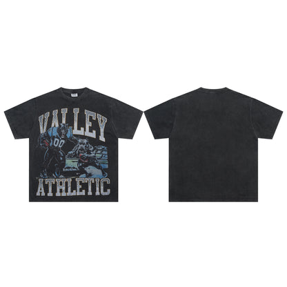 Valley Athletic Vintage Graphic Tee – Panther & Bulldog Football Design