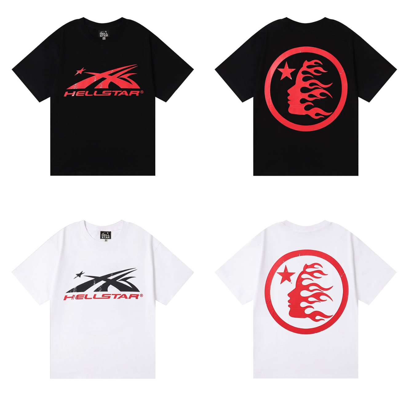 Hellstar Logo Tee – Red & Black/White Variants