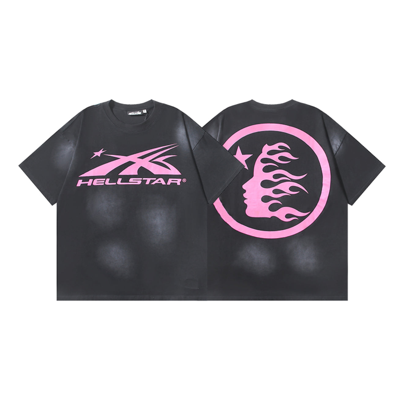 Hellstar Pink Logo Tee – Black/Pink